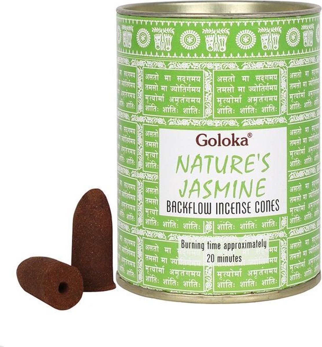 Wierookkegels Goloka Jasmine Backflow Groen