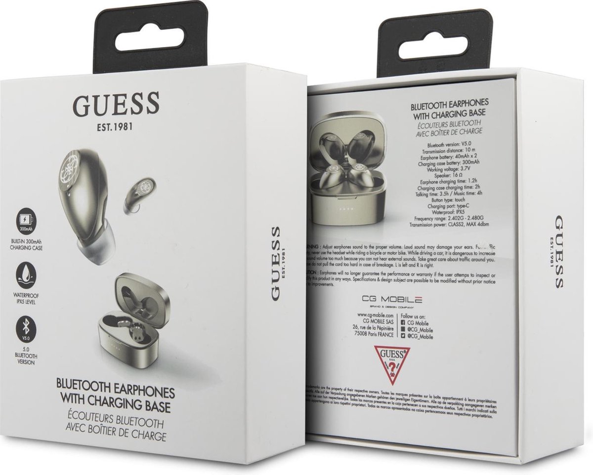 GUESS Wireless 5.0 4H Stereo Headset Goud bol