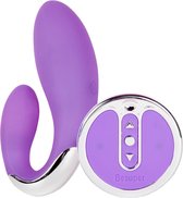 BeSuper 3 in 1 Vibrator - met G-spot en Clitoris Stimulatie - Paars