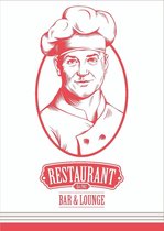 Clarysse Theedoeken Restaurant Rood 50x70cm 6 stuks