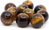 Perles en vrac de pierres précieuses Oeil de tigre - 10 pièces (10 mm)