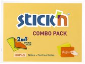 Stick'n sticky notes - 76x101mm, mango 50 memoblaadjes + 3 Penvrije memoblaadjes