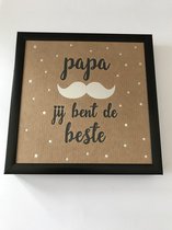Fotolijst met tekst – Papa jij bent de beste - 13 x 13 cm
