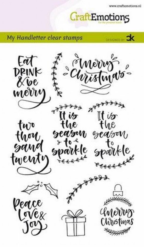 Foto: Clearstamps a6 handlettering christmas 2 eng carla kamphuis