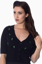 Dancing Days Cardigan -S- CACTUS Zwart