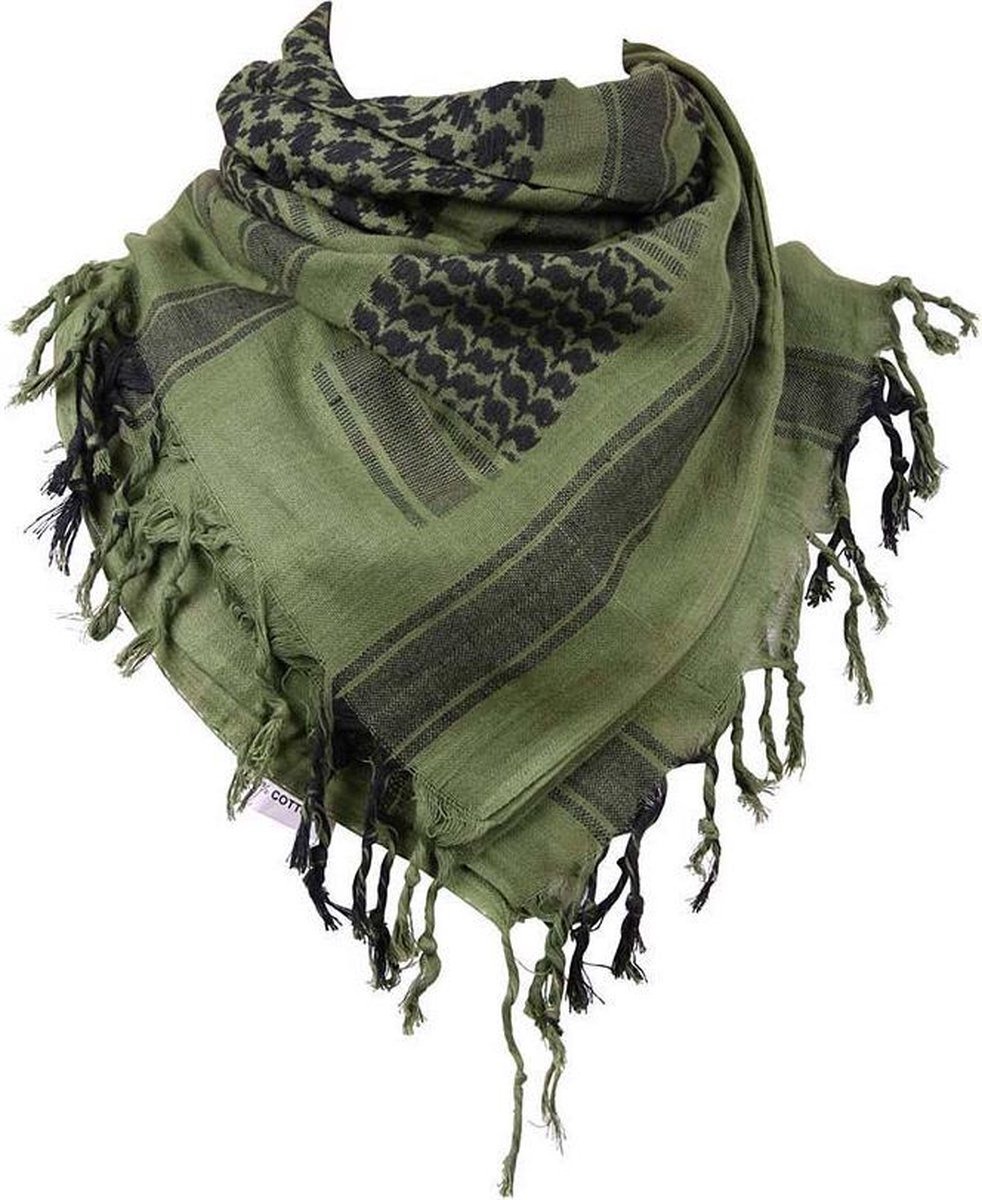 shemag plo sjaal katoen groen/zwart