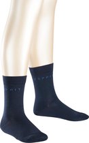 Esprit Foot Logo 2-Pack Kinderen Sokken - Blauw - Maat 31-34