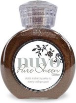 Tonic Studios Nuvo pure sheen glitter 100ml chestnut brown