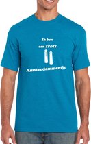 T-shirt merk Gildan - met witte opdruk: "Ik ben een amsterdammertje"