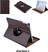 Apple iPad Mini 5 Bruin 360 graden draaibare hoes - Book Case Tablethoes