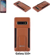 Samsung Bruin pasjeshouder Backcover hoesje voor Galaxy S10+ (S10 Plus)