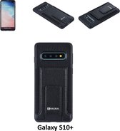 Samsung Zwart pasjeshouder Backcover hoesje voor Galaxy S10+ (S10 Plus)