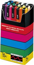 uni-ball Paint Marker op waterbasis Posca PC-3M doos van 15 stuks in geassorteerde kleuren