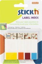 Stick'n Label Index tabs - 45x12mm 3x, 45x25mm 1x, transparante tabs, 120 sticky bookmarkers