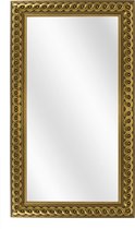 Spiegel met Gevlochten Houten Lijst - Goud - 20x50 cm
