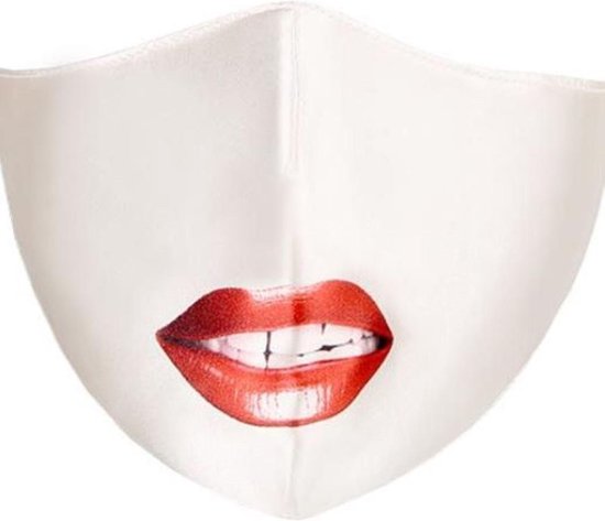 Modieuze mondkapje - mondmasker - comfortabel - wasbaar met verstelbaar koord - verpakt met gebruiksaanwijzing