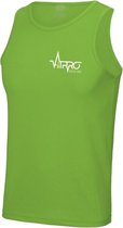 FitProWear Sporthemd Heartbeat Lime Groen  Heren Maat XXL - Hemden - Sportkleding - Trainingskleding - Polyester - Mouwloos - Shirt