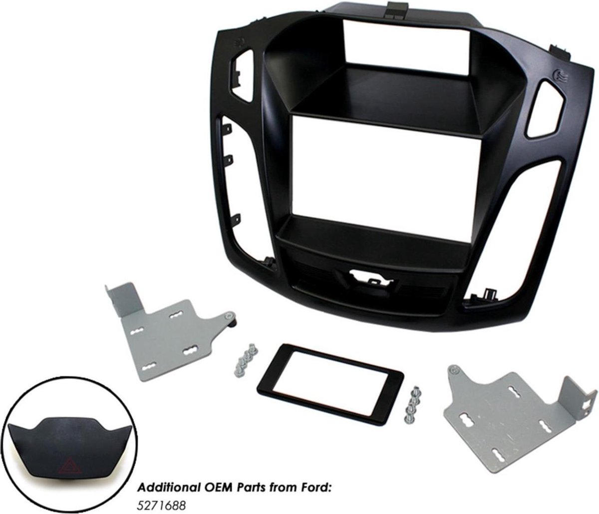 2-DIN Paneel geschikt voor Ford Focus 2013-2018 - Kleur: Zwart - ACV