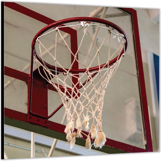 Dibond –Basketball Net– 80x80 Foto op Aluminium (Wanddecoratie van metaal)