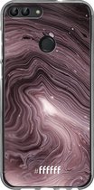 Huawei P Smart (2018) Hoesje Transparant TPU Case - Purple Marble #ffffff