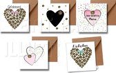 Valentijnskaart - Lieve kaarten - hartjes kaart - lief - hartjes - Zeeuws knopje - Zeeland
