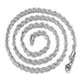 Zilveren Ketting met Gewikkeld Patroon - 2mm - 925 Sterling Zilver - Ketting Mannen - Ketting Dames - Ketting Heren - Kerst - Kerstcadeau Mannen Vrouwen