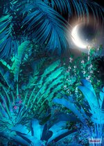 Komar Heritage | blauw/groene palmbomen | fotobehang op vlies 200x280cm