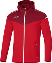 Jako Champ 2.0 Jas Met Capuchon Rood-Wijn Rood Maat L