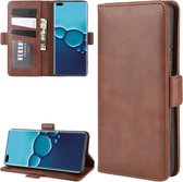 Huawei P40 Lite Hoesje - Book Cover Bruin by Cacious (Element serie)