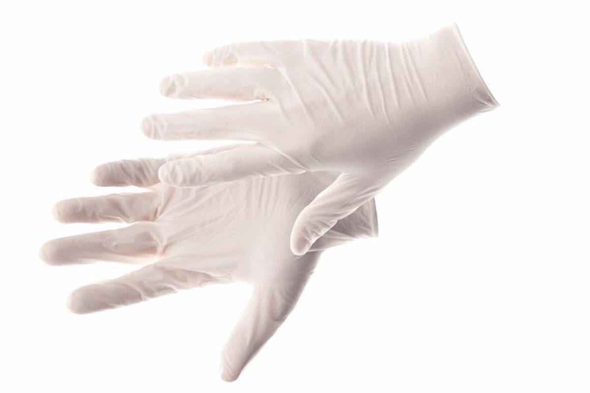 Goedkoopste Handschoenen Wegwerp-Latex Gloves powder free disposablos Latex free -100 st-zwart Small