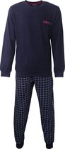 Paul Hopkins Heren Pyjama Navy Blauw geprint dessin PHPYH2806A Maten: L