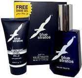 Blue Stratos 50 Ml Eau De Toilette Spray + 25 Ml Shower Gel