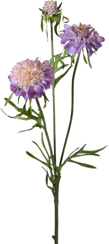 Viv! Home Luxuries Scabiosa - zijden bloem - paars - 57cm