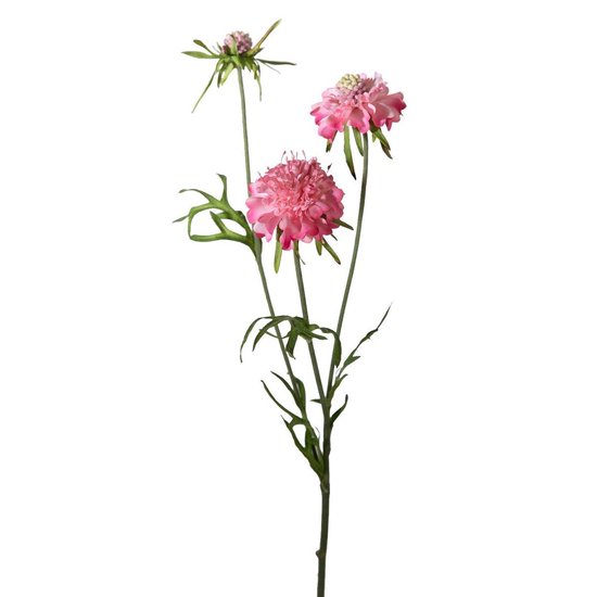 Viv! Home Luxuries Scabiosa - zijden bloem - roze - 57cm