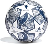 adidas Voetbal - wit/ donker blauw/ zilver