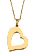 RVS hartje hanger met ketting | bff | 316L