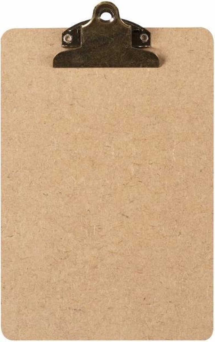 LPC Klembord - clipboard - hout/mdf/hardboard - A5 -75 mm butterfly klem vintage
