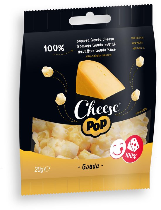 Leger bijl Observatorium Cheese Pop | Snackpack Gepofte Goudse Kaas | Doos | 17 x 20 g | Snel  afvallen zonder... | bol.com