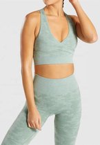 Army Sport Crop Top/ Sport beha - Groen