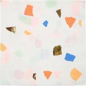 Wegwerp servetten - Terrazzo Multicolor - Meri Meri - 16 stuks - 16cm gevouwen