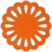 Druppel vilt onderzetter - Oranje - 6 stuks - ø 9,5 cm Rond - Glas onderzetter - Cadeau - Woondecoratie - Woonkamer - Tafelbescherming - Onderzetters Voor Glazen - Keukenbenodigdhe