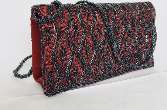 N3 collecties Handgemaakte schoudertas Dames Tassen - Rood  (14x25x5 cm)