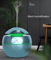 DHHM | Aroma diffuser | 130ml | Ultrasone humidifier | vernevelaar | bevochtiger | verdamper | Aroma therapie | Blauw | Incl. 2x 10ml geurolie