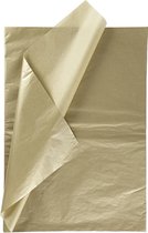 Tissuepapier - Zijdepapier - Crepepapier - Vloeipapier - Goud - Verpakken - Decoreren - Knutselen - 50x70 cm - 14 gram - 6 vellen