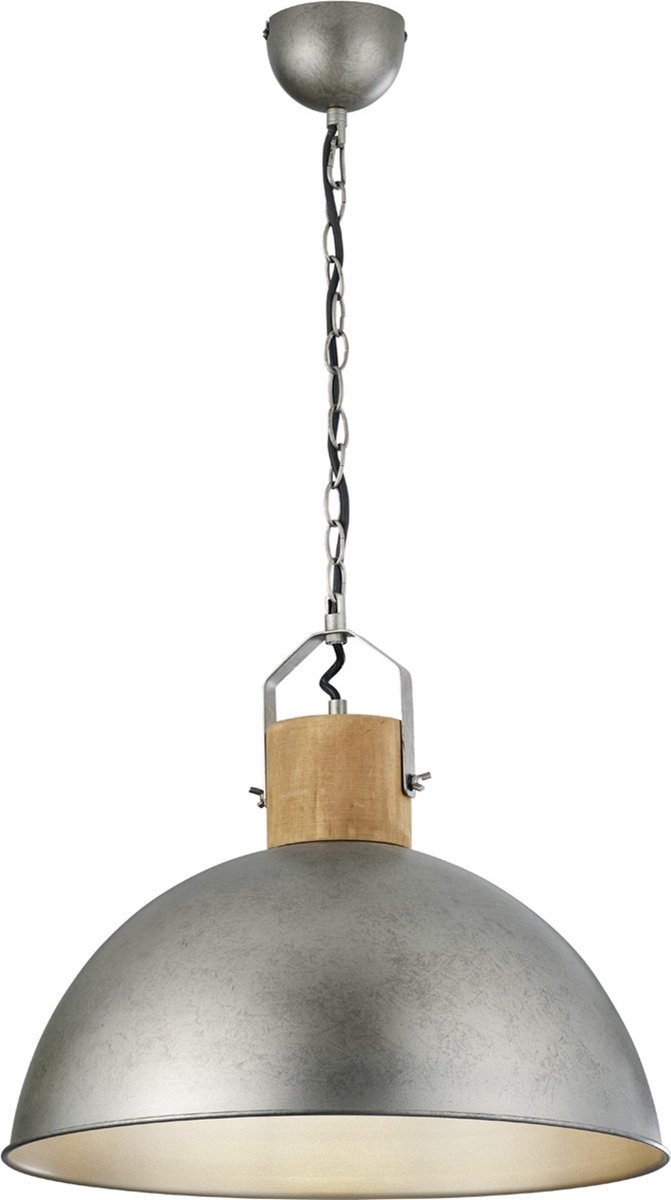 LED Hanglamp - Trion Delvira - E27 Fitting - 1-lichts - Rond - Antiek Nikkel - Aluminium