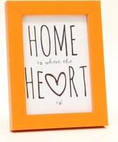 Gekleurde houten fotolijst oranje voor foto 10x15