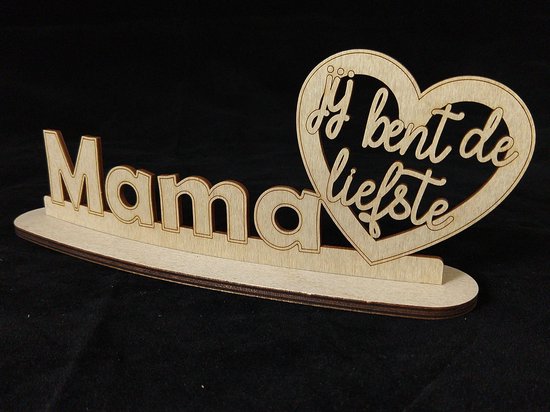 Tekstbord op Voetstuk - Mama je bent de liefste - Moederdag | bol