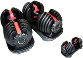 Verstelbare Dumbell Set tot 24kg - 2 STUKS - Verstelbaar - Gewichten - Dumbell - Halter - Halterset - 2 dumbells 24 KG