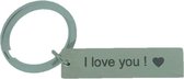 Sleutelhanger – I Love You – RVS – Liefde – Relatie – Cadeau – Zilver