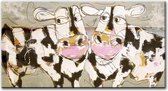 Schilderij - Twee koeien